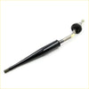 Black plastic and metal gear box lever for Toyota Hilux 2015-2023 with yellow accent near the pivot point