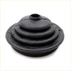 Black rubber cv joint boot with concentric ridges and central opening for gear lever cover shift boot mazda familia