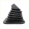 Black rubber gear lever cover shift boot for toyota hilux single cab 1997-2005 with conical ridged design and branding