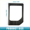 Black carbon fiber textured gear shift frame trim sticker cover with rounded corners for toyota tundra 2014-2021