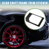 Black carbon fiber textured gear shift frame trim sticker cover for toyota tundra 2014-2021 interior upgrade