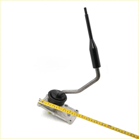 Black and silver manual gear shift lever with rubber boot for gear shift housing on nissan navara d21 1986-1997