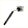 Black and silver gear shift housing with rubber boot for toyota hilux ln192 4runner m/t, shown from back side
