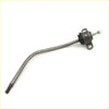 Metallic gray gear shift lever with curved shaft and black rubber bushing for toyota hilux rn20 rn25 rn27 1972-1978