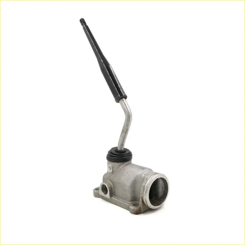 Silver metallic gear shift lever with black rubber handle and curved metal shaft for toyota hilux rn30 rn33 rn45 78-83