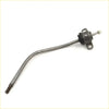 Metallic gray gear shift lever with curved shaft and black rubber bushing for toyota hilux rn36 rn41 ln46 1978 to 1983