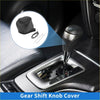 Black grey faux leather gear shift knob cover for toyota ch-r 2017-2021 with stitched detailing and installation tools