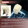 Cream-colored faux leather gear shift knob cover with beige stitching and black base for toyota land cruiser prado