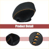 Black leather gear shift knob cover for toyota rav4 with orange stitches and textured surface
