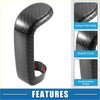 Black carbon fiber style gear shift lever cover trim with glossy finish for toyota tundra sequoia 2007-2021
