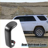Black carbon fiber gear shift lever cover trim with sleek curved design for toyota tundra sequoia 2007-2021