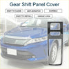 Gear shift panel cover for toyota harrier 80 series in black carbon fiber with sleek textured finish and precise cutouts