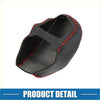 Black leather gear shift knob cover with red stitching for toyota highlander 2020-2023