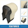 Black and cream carbon fiber gear shifting knob cover trim with stitched edges for toyota 4wd ute offroad use