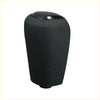 Black textured leather gear stick shift knob with glossy black top cap for toyota land cruiser prado 2003-2023
