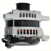 Silver and black aluminum generator alternator with cooling fins and copper windings for ford truck f-150 v8 5.0l 2011-2014