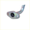 Silver metallic exhaust manifold elbow with flange and mounting holes for genuine toyota hilux turbo oil feed pipe