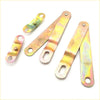 Set of five iridescent metal bracket clips with pre drilled holes for gold metal tailgate side link lock toyota hilux