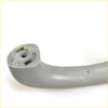 Gray plastic a-pillar grab handle with molded grip and integrated bracket for toyota hilux sr5 2004-2013 shown from back side