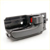 Black plastic car door handle with red button shown from back for gray door handle bezel toyota hilux kun26 sr5