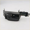 Black plastic car door handle being measured with digital caliper for gray door handle bezel toyota hilux kun26 sr5