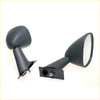 Gray fender mirror for mazda familia coupe 1963-1978 black plastic side view mirrors with curved reflective glass surfaces