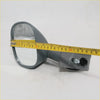 Gray plastic side view fender mirror with reflective glass surface and mounting bracket for mazda rotary luce 929 rx 4
