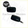 Black plastic side mirror indicator light assemblies with wiring connectors for toyota hilux 1988-2005 set of two