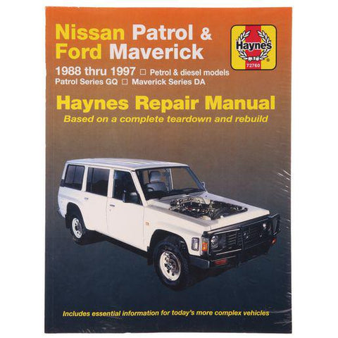 Haynes Repair Manual Suits Nissan Patrol & Ford Maverick