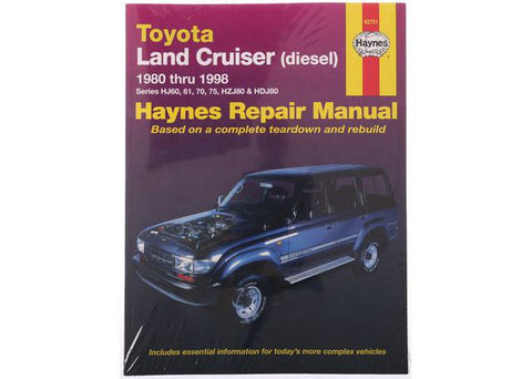 Haynes Repair Manual Suits Toyota Land Cruiser 80-98 92751