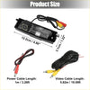Black plastic hd backup camera with clear lens and led lights for 170° wide view angle on toyota rav4 back side