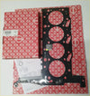 Black elring engine head gasket with circular cutouts on red packaging for defender transit 2.4 with bolts