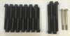 Set of black and gold threaded head gasket bolts with hexagonal heads for pajero shogun montero delica challenger l200
