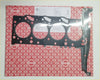 Black rubber head gasket for defender transit mk6 mk7 tx4 2.4 td with three circular openings and narrow extension