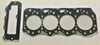 Black engine head gasket set with four circular openings and bolt holes for isuzu holden kb d-max rodeo mu-x