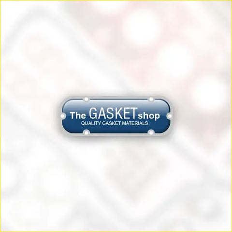 Blue oval-shaped gasket shop logo with white text and silver rivets on head gasket for nissan x-trail 2.2 di td turbo diesel