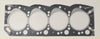 Black engine head gasket with four circular openings and smaller holes for Toyota HiLux Surf 2.8D 3L models