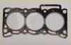 Metallic head gasket set for daihatsu hijet charade 1.0 turbo with three circular openings and red-brown border