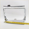 Chrome finished rectangular head light door frame for toyota hilux 1988-1997 with black rubber trim on top
