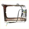 Chrome-finished metal head light door with integrated wiring and mounts for toyota hilux regular cab 2wd 1978-1983 back side