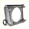 Gray plastic headlight housing with clear textured lens and two small bulbs for toyota hilux2wd lh door
