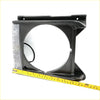 Back view of black plastic head light door lh with silver textured mounting bracket for toyota hilux 2wd models