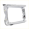 Chrome finished rectangular headlight bezel with polished metal and black rubber mounts for toyota hilux 2wd 1985-1997 lhs