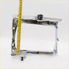 Chrome-finished metal headlight door frame with rectangular shape and mounting points for toyota hilux 4wd 1988-1997