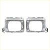 Chromed headlight assemblies with clear lens covers and wiring for toyota hilux 2wd 1978-1983 back side view
