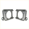 Gray plastic side marker light assemblies with clear grid lenses and wiring for toyota hilux 2wd 1979-1982 seen from back