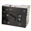 Black plastic headlamp dimmer switch for gmc sierra chevy silverado tahoe with rotary knob and white headlight icons