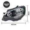 VW Polo 9N3 Headlight Lights x 2 (2006-2010)