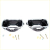 Pair of black and chrome motorcycle fuel tank covers with matching hardware for toyota 4runner hilux 1988-1998