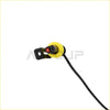 Backside view of yellow and black headlight conversion adapter harness with red connector for ford f 250 f 350 2023 2024